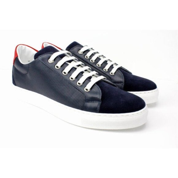 Italian Handmade Men\'s Leather Sneaker/ Aquim Blue Sneaker for Men / Sneaker - M main image 6